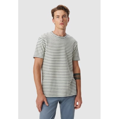 Tee-shirt maille gaufrée motif rayures IKKS