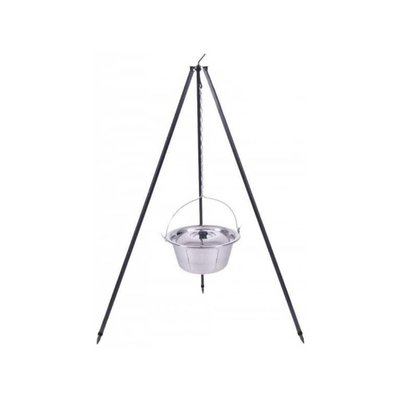 Chaudron en acier inoxydable sur trépied 8 litres JARDINDECO