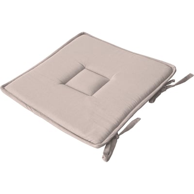 Galette de chaise plate en coton avec liens PANAMA TOILINUX
