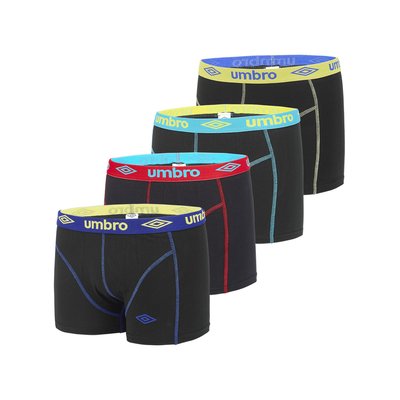 Lot de 4 Boxers coton uni UMBRO