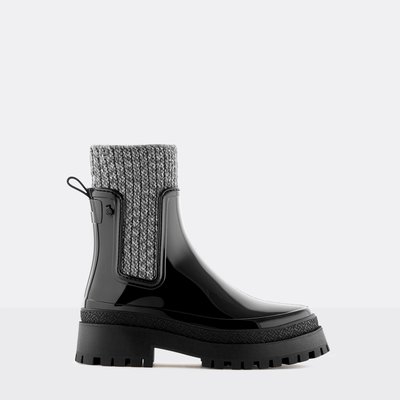 Boots de pluie chunky avec élastique effet maille vegan EMELY LEMON JELLY