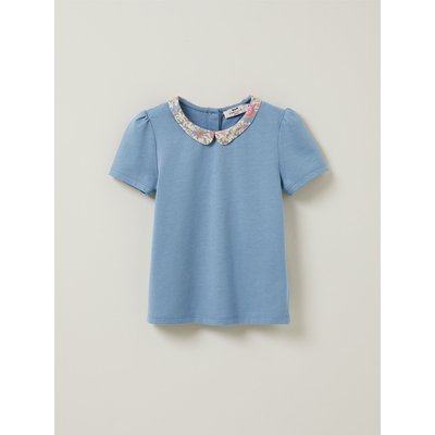 T-shirt col en Tissu Liberty en coton Biologique CYRILLUS