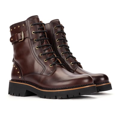 Schnürstiefel aus Leder mit Nieten, VICAR PIKOLINOS