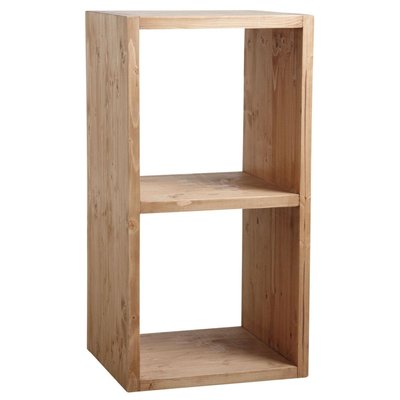Etagère 2 cases en épicéa ciré miel 2 cases AUBRY GASPARD