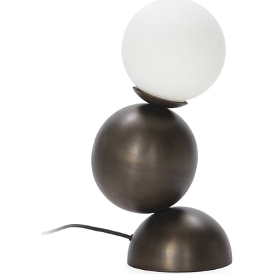 Lampe de table globe en verre et métal RECOLLECTION