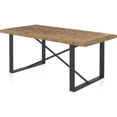 Table bois naturel avec piètement métal  élégant RECOLLECTION