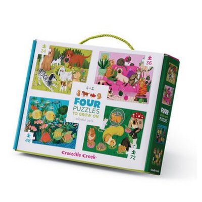 4 puzzles - Les Animaux de compagnie - 24, 36, 48 et 72 pcs CROCODILE CREEK