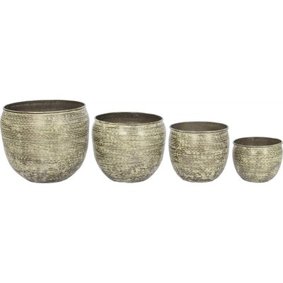 Cache-pots en aluminium (lot de 4), Mundra RECOLLECTION