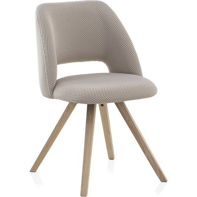 x4 chaises tapissée nid d'abeille  pieds bois naturel hevea RECOLLECTION