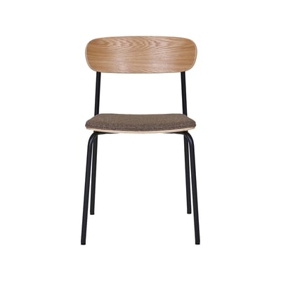 Lot de 2 chaises en bois de frêne, ZOE LISA DESIGN