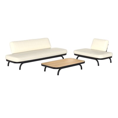 Salon de jardin avec canapé, fauteuil et table basse - SAMBA RENDEZ-VOUS DÉCO