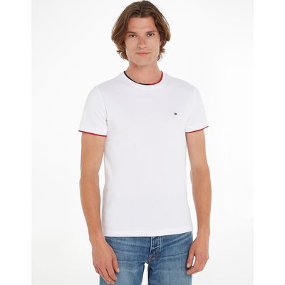 T-shirt com gola redonda e risca TOMMY HILFIGER
