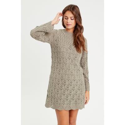 Robe tricot évasée ajourée CACHE CACHE
