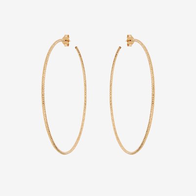 Boucles d'oreilles créoles dorées à l'or fin BLING CAROLINE NAJMAN