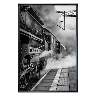 Tableau Mural Encadré Train Vapeur Industriel ILLUSION CEANOTHE