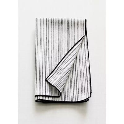 Lot de 2 serviettes de table coton rayures MANGO HOME