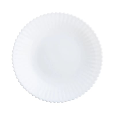 6 assiettes creuses blanches en opale 20 cm -BLOOM LUMINARC