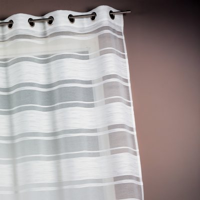 Voilage en jacquard à rayures horizontales HOME MAISON