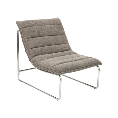 Fauteuil relax tissu chenille armature chromée SILVER SWEEEK