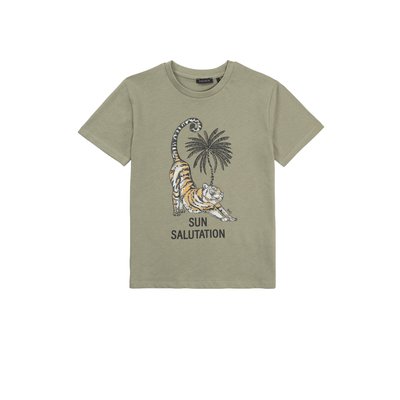 T-shirt coton bio visuel double tigre IKKS