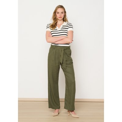 Pantalon en lin avec ceinture LOLALIZA