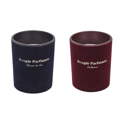 Bougie parfumée 10 x 12.5 cm Velours (Lot de 2) CMP