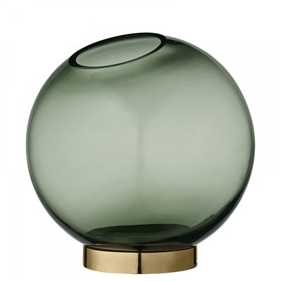 Vase en verre et laiton Globe AYTM