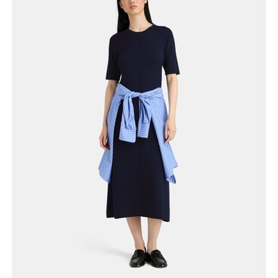 Robe pull droite mi longue otiare en laine mérinos JODHPUR