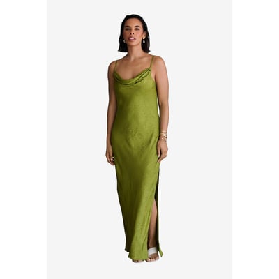 Robe mi-longue en jacquard à col bénitier NEXT