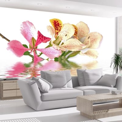 Papier peint intissé panoramique Fleurs Fleurs tropicales - arbre aux orchidées (bauhinia) EDEN