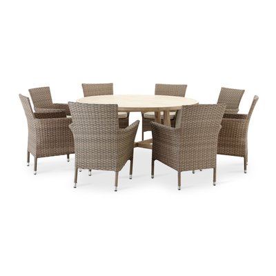 Salon de jardin, 8 chaises, SIENA & BOLONIA DEFORA HOME