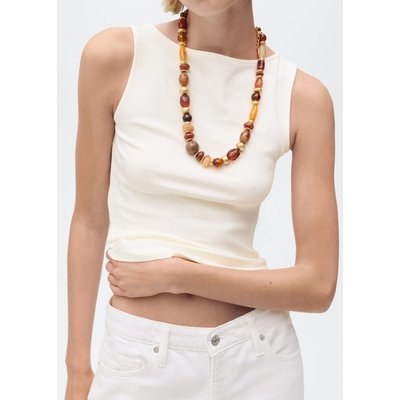 Top coton uni bretelles MANGO