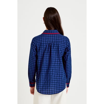 Chemise droite vichy col claudine CACHE CACHE