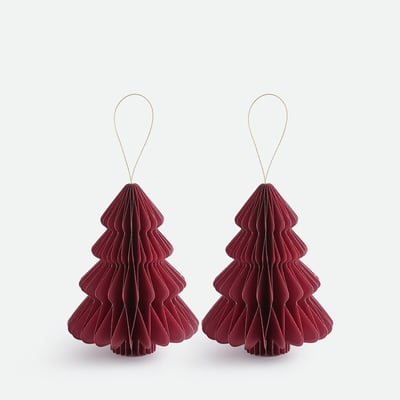 Lot de 2 sapins pliables, hauteur 15 cm, CASPAR LA REDOUTE INTERIEURS