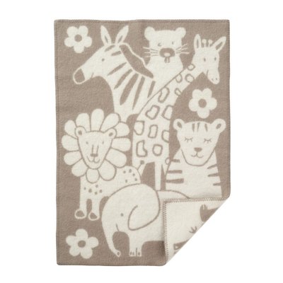 Plaid bébé laine agneau bio animaux  Picnic KLIPPAN