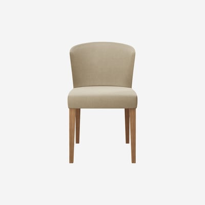 Lot de 2 chaises en tissu et chêne massif VALENTINA HABITAT