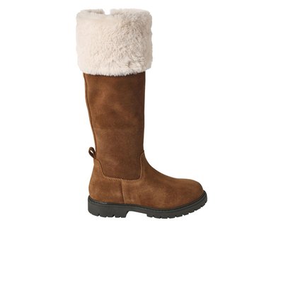 Bottes cavalières fourrées zippées cuir VERTBAUDET