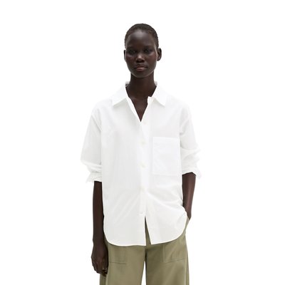 Blouse avec détail de nœuds regular en coton chambray MARC O'POLO