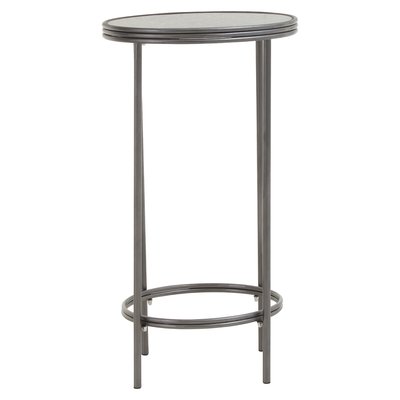 Antique Smoked Mirror Plant Stand Side Table SO'HOME