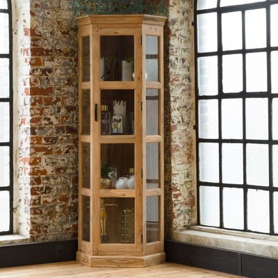 Vitrine d'angle en bois d'acacia  ESMÉE MADE IN MEUBLES 