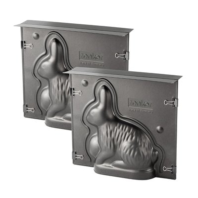 Lot de 2 moules à gâteaux 3D en forme de lapin de Pâques ZENKER