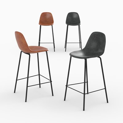 Pack 4 chaises pour îlot central et/noires 65 cm - HENRIK RENDEZ-VOUS DÉCO
