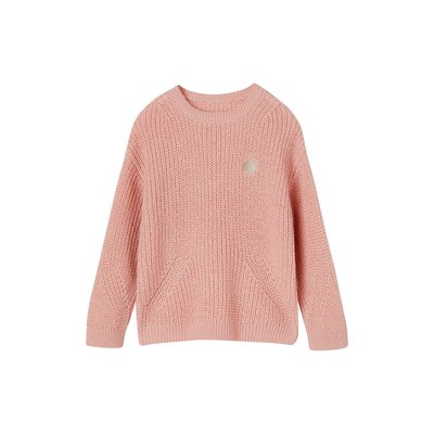 Pull maille perlée animation badge irisé VERTBAUDET