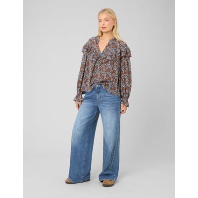 Blouse imprimée volantée BZB