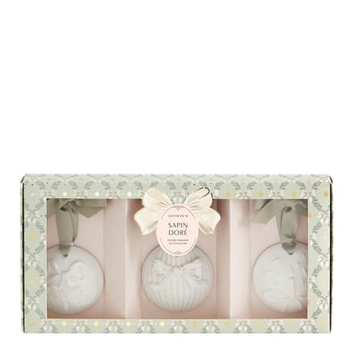 Coffret boules Sapin Doré RUBANS DE FÊTE MATHILDE M