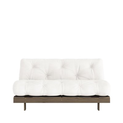 Canapé convertible 140x200cm en bois foncé et tissu - ROOTS KARUP DESIGN