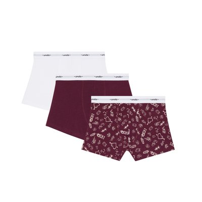 Lot de 3 boxers junior en coton TEENGRAFIZ UNDIZ