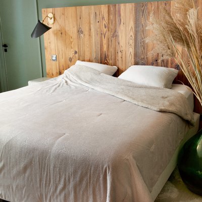 Jeté de lit Réversible Polaire/Motif Jacquard LINDER