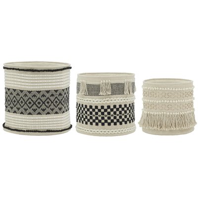 Corbeilles de rangement rondes en coton (Lot de 5) AUBRY GASPARD