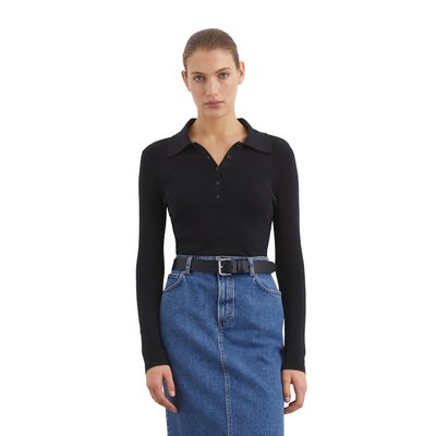 Polo pull slim en fine maille côtelée MARC O'POLO
